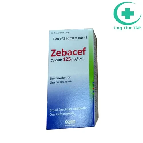 Zebacef 125mg/5ml - Thuốc điều trị các nhiễm khuẩn nhẹ đến vừa