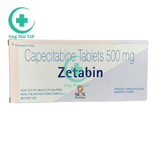 Zetabin 500mg (Capecitabin) Sun Pharma - Thuốc điều trị ung thư