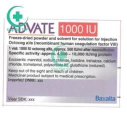 Advate 1000IU Baxalta - Thuốc điều trị và dự phòng xuất huyết