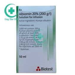 Albiomin 20% 50ml - Thuốc điều trị giảm thể tích máu của Đức