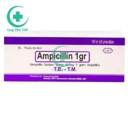 Ampicillin 1gr Mỹ -  Thuốc điêu trị viêm, nhiễm khuẩn hiệu quả
