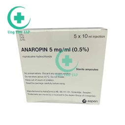 Anaropin Inj. 5mg/ml 10ml 5's-  Dung dịch gây mê, tê Thụy Điển