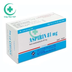 ASPIRIN 81mg Vidipha - Thuốc chống nhồi máu cơ tim & đột quỵ