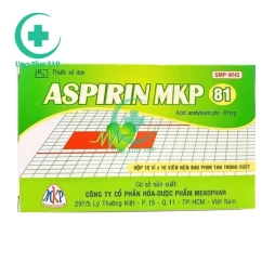 Aspirin MKP 81 - Thuốc dự phòng thứ phát nhồi máu cơ tim, đột quỵ