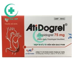 Atidogrel 75mg - Thuốc điều trị sau nhồi máu cơ tim, đột quỵ