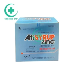 Atisyrup zinc 10mg/5ml - Bổ sung kẽm hiệu quả và an toàn