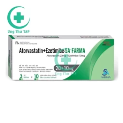 Atorvastatin+Ezetimibe-5A FARMA 20+10mg - Thuốc trị cao huyết áp