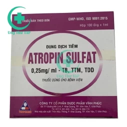 Atropin 0,25mg - Thuốc chống co thắt cơ trơn hiệu quả