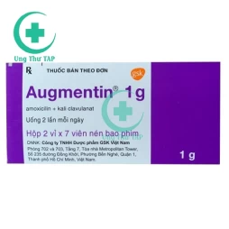 Augmentin Tablet 1g 2x7's - Thuốc điều trị nhiễm khuẩn