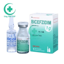 Bicefzidim 1g - Thuốc điều trị khuẩn huyết, viêm màng não