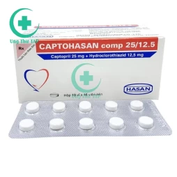Captohasan comp 25/12.5 - Thuốc điều trị bệnh tăng huyết áp