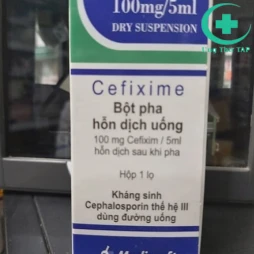 Cefixime 100mg/5ml - Thuốc điều trị viêm phổi, viêm phế quản