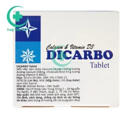 Dicarbo Tablet  Kolmar - Thuốc điều trị các bệnh lý về xương