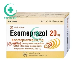 Esomeprazol 20mg Khapharco - Thuốc điều trị viêm loét dạ dày