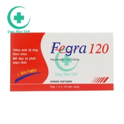 Fegra 120mg - Thuốc điều trị viêm mũi dị ứng theo mùa, nổi mề đay