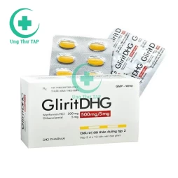 Gliritdhg 500 mg/5mg - điều trị bệnh đái tháo đường type II