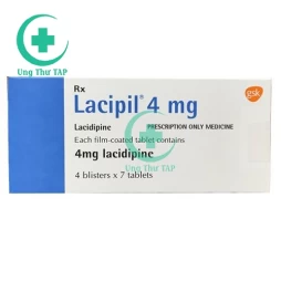 Lacipil 4mg - Thuốc điều trị huyết áp cao của Glaxo Wellcome SA