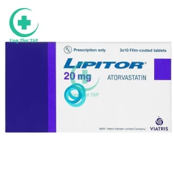 Lipitor 20mg - Thuốc hạ cholesterol trong máu hiệu quả