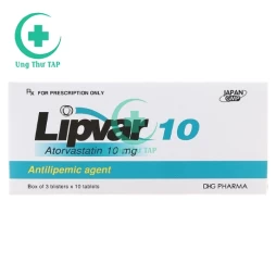 Lipvar 10 - Thuốc hỗ trợ làm giảm cholesterol toàn phần