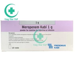 Meropenem Kabi 1g - Thuốc điều trị viêm phổi, nhiễm trùng ổ bụng