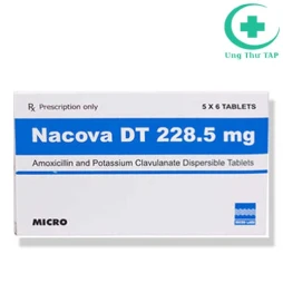 Nacova DT 228.5mg - Thuốc điều trị viêm tai giữa, nhiễm trùng da