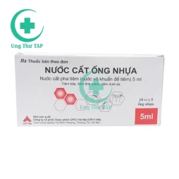 Nước cất ống nhựa - hòa tan bột đông khô, pha loãng chế phẩm thuốc