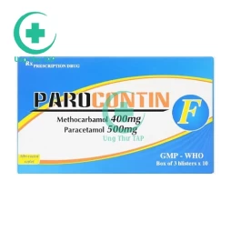 Parocontin F 500mg - Thuốc giúp giảm cơn đau cấp tính và mãn tính