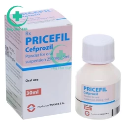 Pricefil 1,5g/30ml - Thuốc điều trị nhiễm khuẩn hô hấp, da, mô mềm