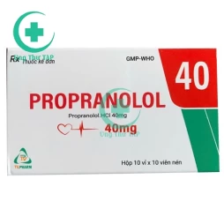 Propranolol 40mg Tv.Pharm - Thuốc điều trị huyết áp hiệu quả