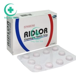 Ridlor 75mg - Thuốc phòng và điều trị nhồi máu cơ tim, đột quỵ