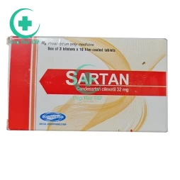 Sartan 32mg Savipharm - Thuốc điều trị tăng huyết áp, suy tim