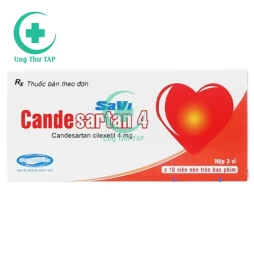 SaVi Candesartan 4 - Thuốc điều trị tăng huyết áp, suy tim