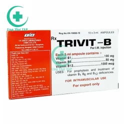 Trivit -B - Thuốc trị rối loạn thần kinh do thiếu vitamin nhóm B