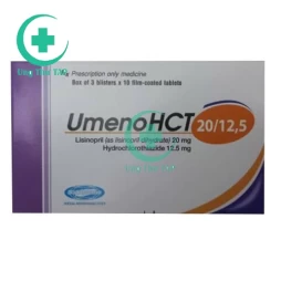 UmenoHCT 20/12,5 - Thuốc điều trị tăng HA nguyên phát hiệu quả