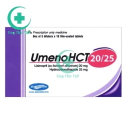 UmenoHCT 20/25 - Thuốc điều trị tăng huyết áp nhẹ và vừa