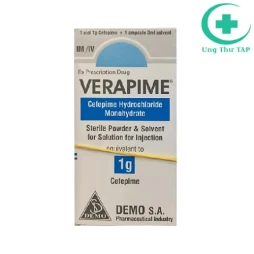 Verapime 1g - Thuốc pha tiêm điều trị viêm, nhiễm khuẩn