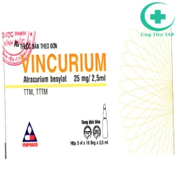 Vincurium 25mg/2,5ml - Thuốc hỗ trợ gây mê đặt nội khí quản