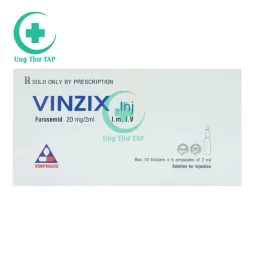 Vinzix 20mg/2ml Vinphaco - Điều trị phù do tim, gan, thận