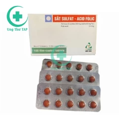 Sắt sulfat - Acid folic TV.Pharm - Điều trị thiếu máu do thiếu sắt