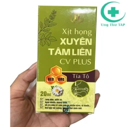 Xịt Họng Xuyên Tâm Liên CV PLUS - Giúp làm sạch khoang miệng