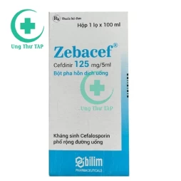 Zebacef 125mg/5ml - Thuốc điều trị các nhiễm khuẩn nhẹ đến vừa