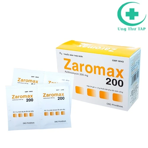 Zaromax 200 (Hộp 24 gói) - Thuốc điều trị nhiễm khuẩn của DHG