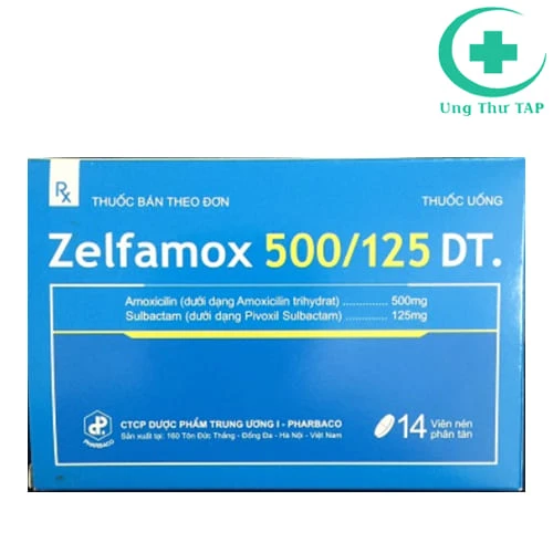 Zelfamox 500/125 DT Pharbaco - Thuốc điều trị nhiễm khuẩn