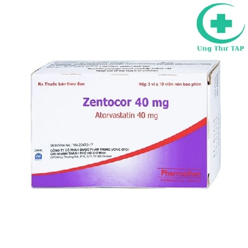Zentocor 40mg - Thuốc làm giảm cholesterol toàn phần
