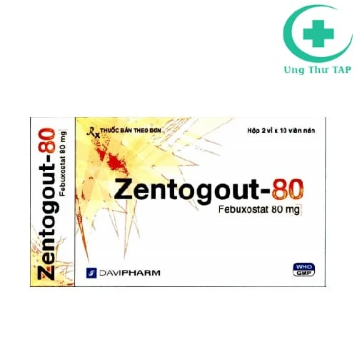 Zentogout-80 Davipharm - Thuốc điều trị uric huyết mạn tính