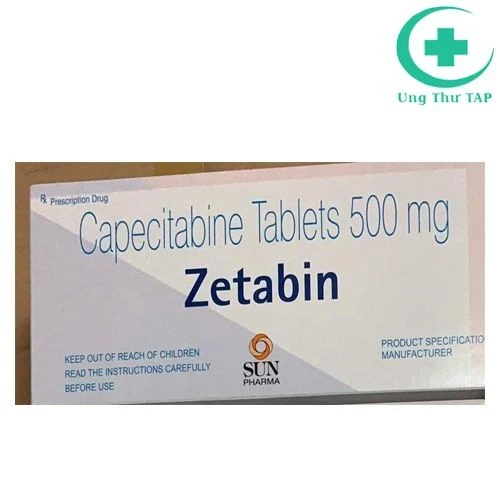 Zetabin 500mg (Capecitabin) Sun Pharma - Thuốc điều trị ung thư
