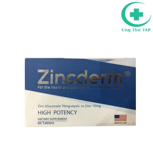 Zincderm - Sản phẩm hỗ trợ bổ sung Kém cho cơ thể của Mỹ