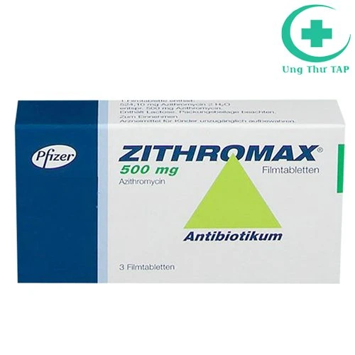 Zithromax 500mg Pfizer - Thuốc điều trị nhiễm khuẩn hiệu quả