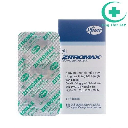 Zitromax 500mg - Thuốc điều trị nhiễm khuẩn đường hô hấp