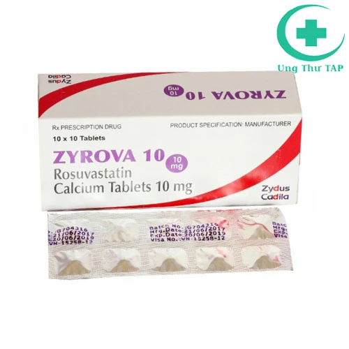 Zyrova 10 - điều trị tăng cholesterol máu,rối loạn lipid máu